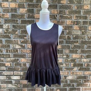 Kate Spade Black Top Size M Medium Sleeveless Cotton Modal NEW